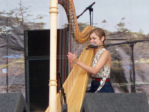 Joanna Newsom performs at the Latitude Festival in 2008.