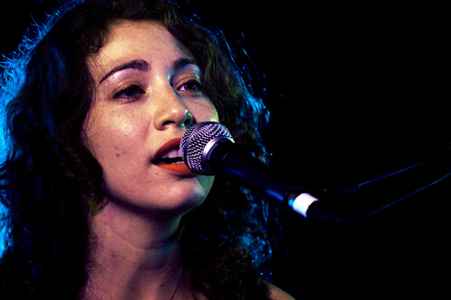 Regina Spektor performs at the Truck Festival in Oxfordshire, England in 2006.