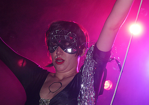 Karen O of the Yeah Yeah Yeahs, shines in the lights at a show in the Berkeley Church in Toronto in 2007.
