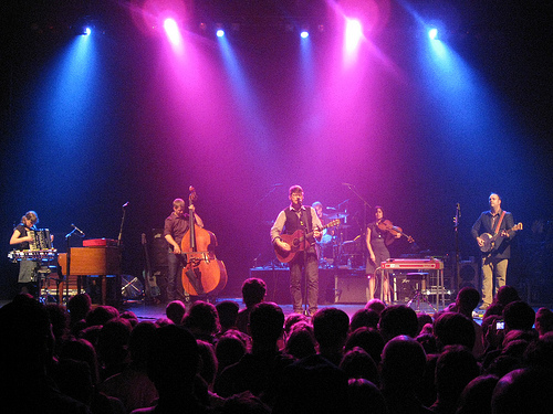 The Decemberists perform in San Francisco in November 2008. 